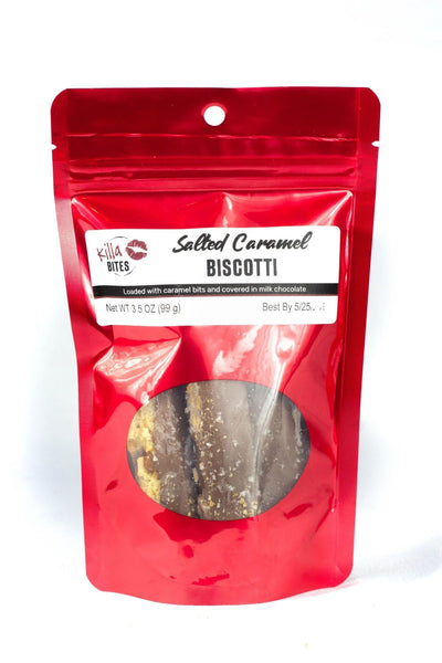 Mini Salted Caramel Biscotti - Killa Bites