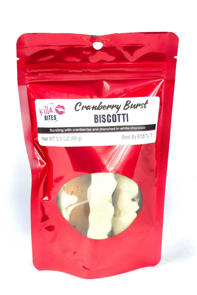 Mini Cranberry Burst Biscotti - Killa Bites