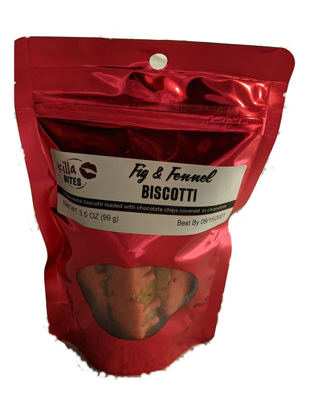 Mini Fig and Fennel Biscotti - Killa Bites