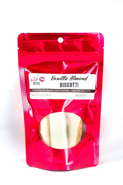 Mini Vanilla Almond No-Gluten Biscotti - Killa Bites